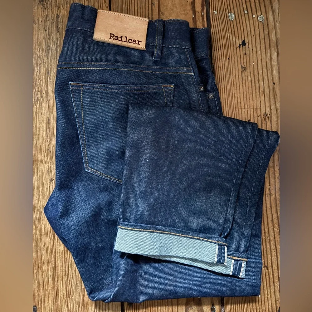 Railcar Fine Goods Denim Selvedge Jeans. Hardly worn. 36” x 32”. Beauties! - Picture 1 of 9